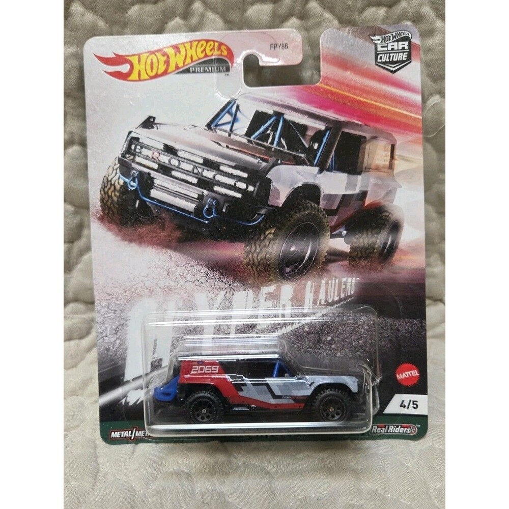 Hot Wheels Premium Car Culture Hyper Haulers Ford Bronco R # 4/5 Damaged Bubble